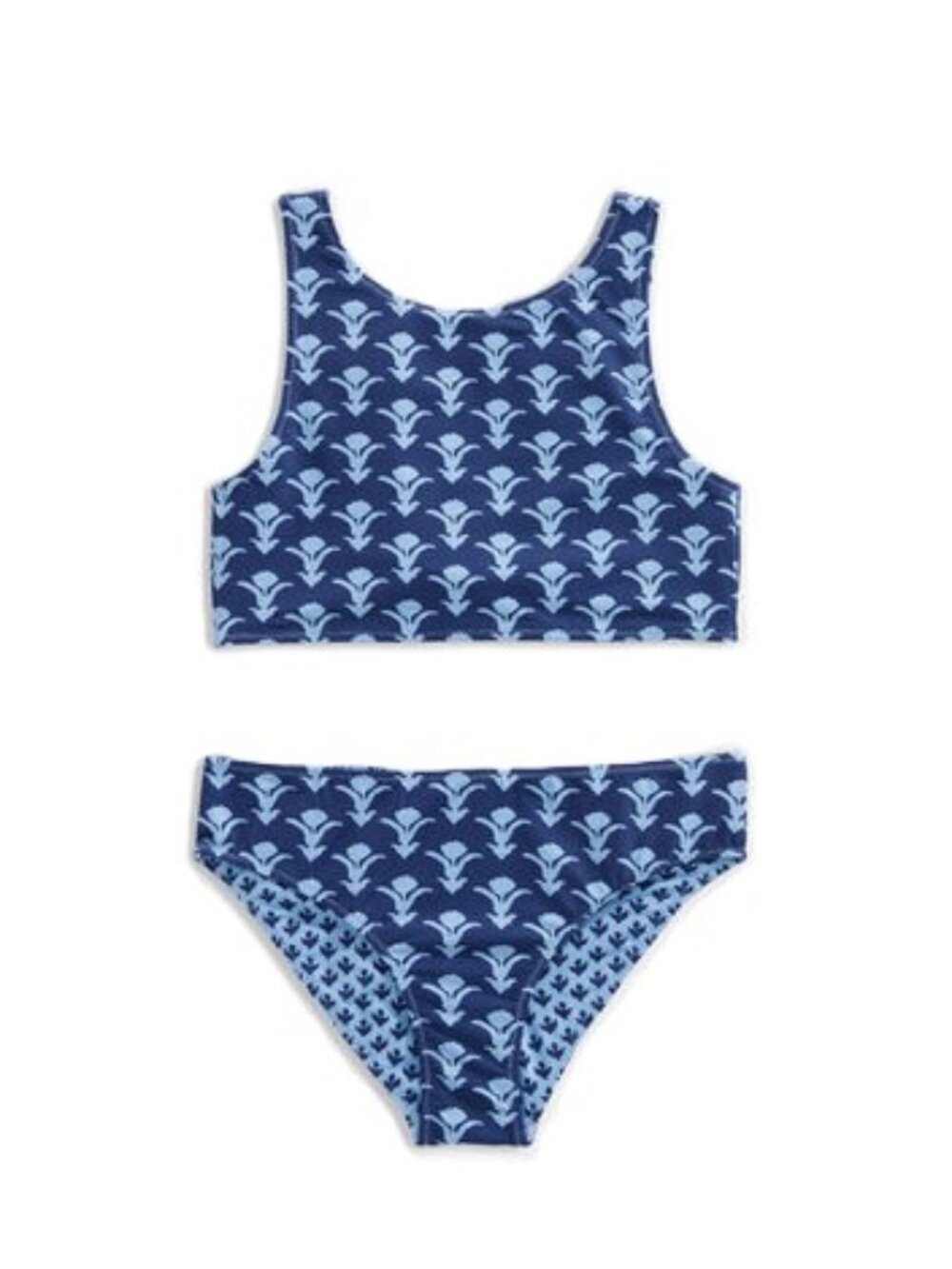 NWT vineyard vines Girls Deep Bay Floral Reversible Bikini - Toddler 2T